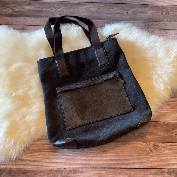 Gucci | Vintage GG Monogram Tote Bag | Brown - Picture 3 of 12